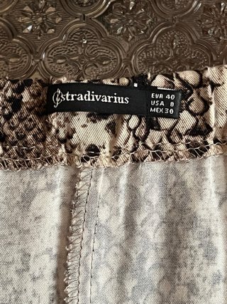 Falda Larga Estampada Stradivarius Talla 40