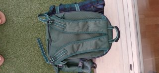 Mochila de picnic verde y multicolor