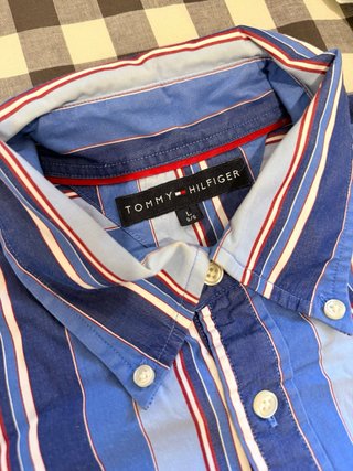 Camisa Tommy Hilfiger Rayas Azules Talla L