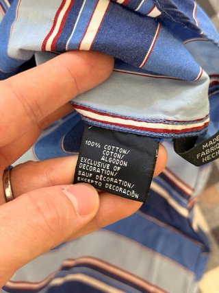 Camisa Tommy Hilfiger Rayas Azules Talla L