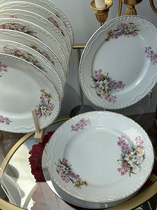 Platos Pickman Cartuja Florales Dorados