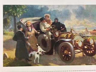Lote 4 Postales Coches Antiguos Belle Époque