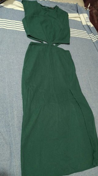 Vestido Zara blanco con cinturón