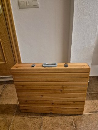 Mesa plegable camping con 4 taburetes