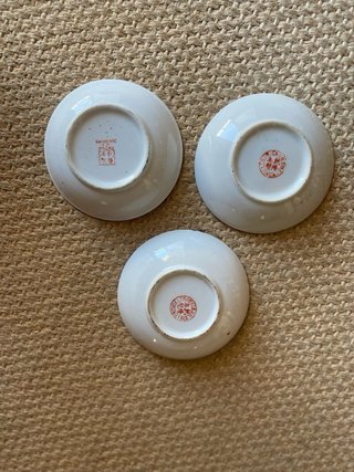 Taça Macau Rose Medallion Vintage Porcelana