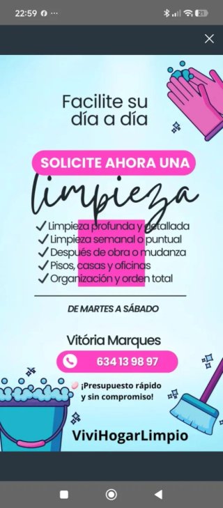 Limpieza General a fundo o superficial