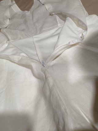 Mono de lino blanco XL hecho a mano