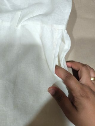 Mono de lino blanco XL hecho a mano