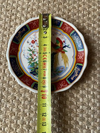 Prato Decorativo Porcelana Chinesa Vintage Pássaro
