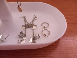 Joyero y lote bisutería oro y plata
