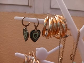 Joyero y lote bisutería oro y plata