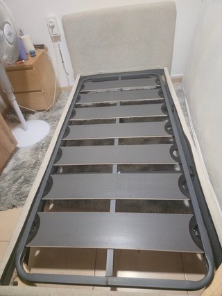 Cama Valma Chenilla Gris 90x200