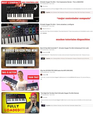 Teclado MIDI M-Audio Oxygen Pro Mini