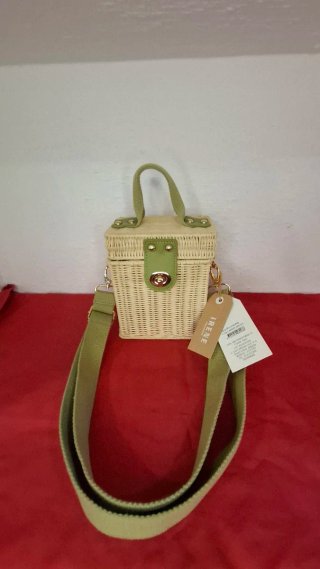 Bolso  Beige y Verde