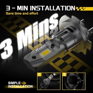Bombilla H7 LED 40000LM NVDIN Coche/Moto