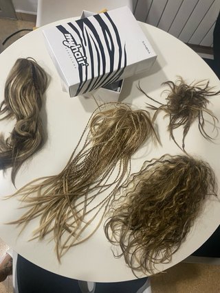 Postizos pelo castaño/rubio