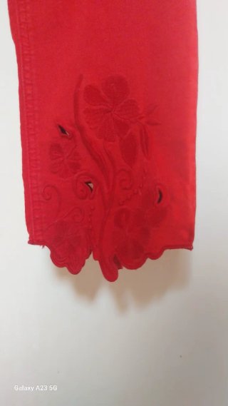 Pantaloni Liu Jo Rossi con Ricamo