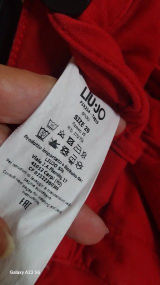 Pantaloni Liu Jo Rossi con Ricamo