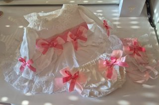 Vestido Bautizo Bebé 0-3 Meses