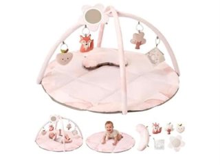 Manta de juegos para bebé con arcos y juguetes