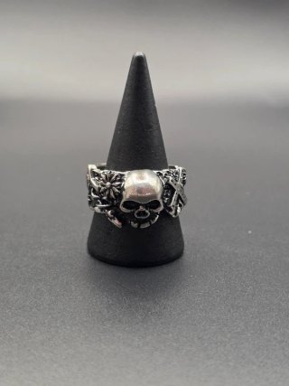 Anello Teschio Uomo Acciaio Stile Biker