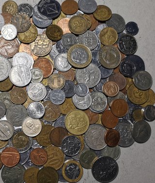 Lote de monedas del mundo - 1 kilo