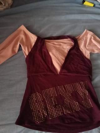 Camiseta manga larga rosa y morada más regalo