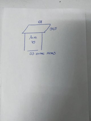 Mesa escritorio de madera melamina con cajón