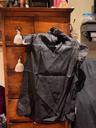 Blusa negra gasa con volantes