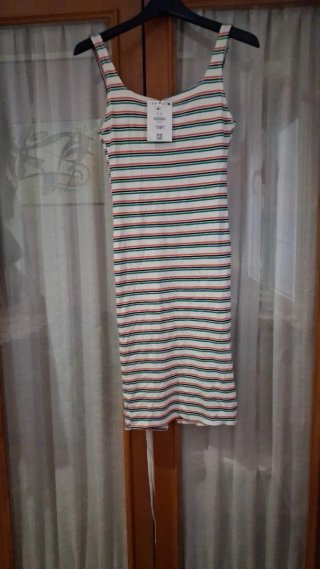 Vestido Bershka Rayas Talla S