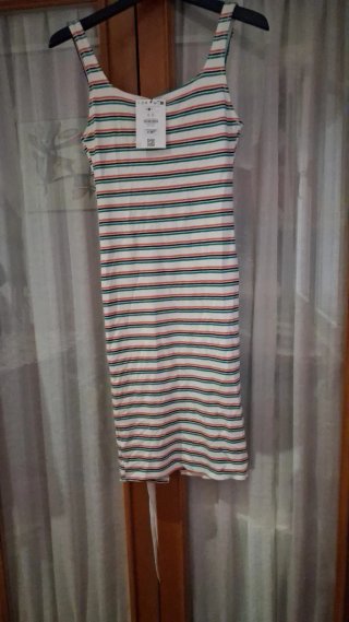 Vestido Bershka Rayas Talla S