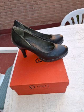 Zapatos Tacon Negro Talla 38