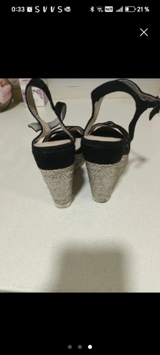 Zapatos de cuña negros talla 39