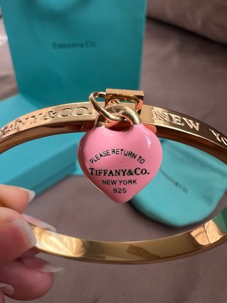 Pulsera Tiffany & Co. Corazón Rosa acero