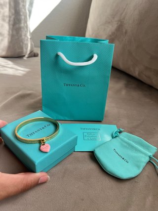 Pulsera Tiffany & Co. Corazón Rosa acero