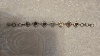Pulsera Plata Piedras Naturales