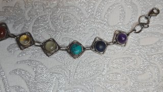 Pulsera Plata Piedras Naturales