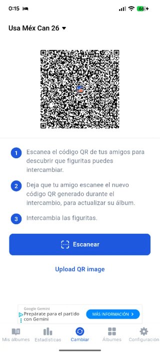 Intercambio cromos Mundial 2026 Panini