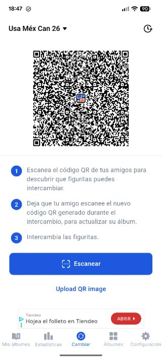 Intercambio cromos Mundial 2026 Panini