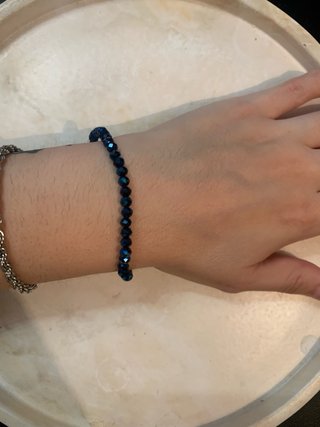 Bracciale Perline Blu Notte