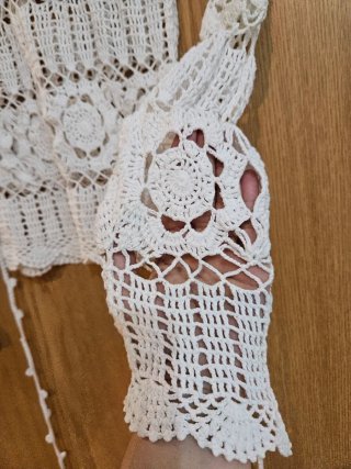 Camiseta Crochet Blanca Talla Única