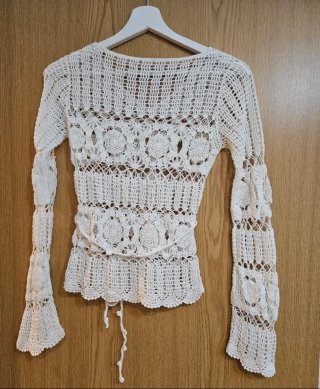 Camiseta Crochet Blanca Talla Única