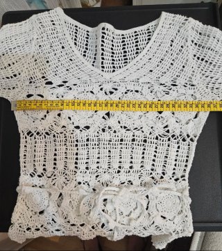 Camiseta Crochet Blanca Talla Única