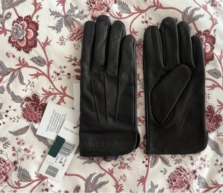GUANTES PIEL “CALVIN KLEIN” GOAT LEATHER NEGROS S