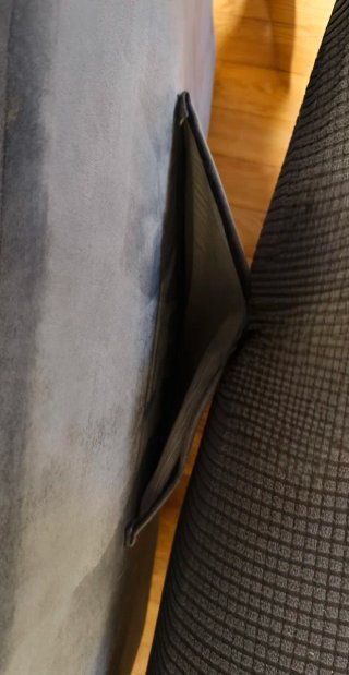 Sillón reclinable de terciopelo gris