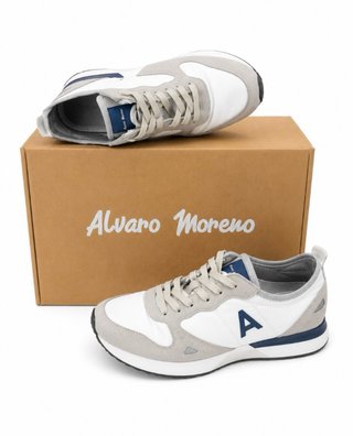 Zapatillas Alvaro Moreno niño gris y blanco