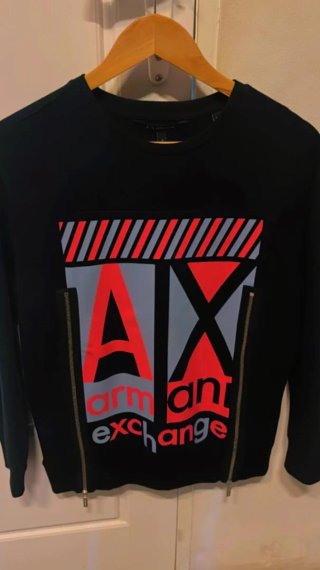 Sudadera Armani Exchange AX Mujer Negra Multicolor