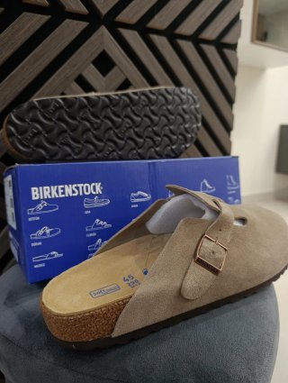 Sabot Birkenstock Boston bs realizzato in camoscio