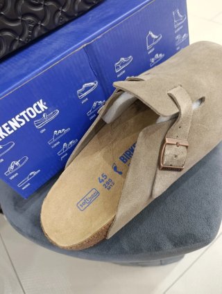 Sabot Birkenstock Boston bs realizzato in camoscio
