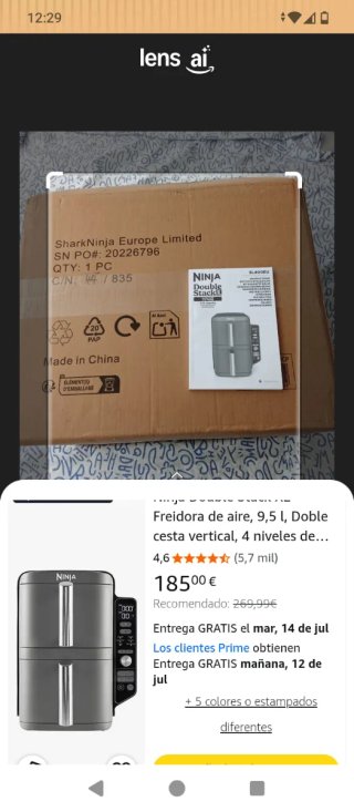 Freidora Ninja Doble Cesta 9,5L